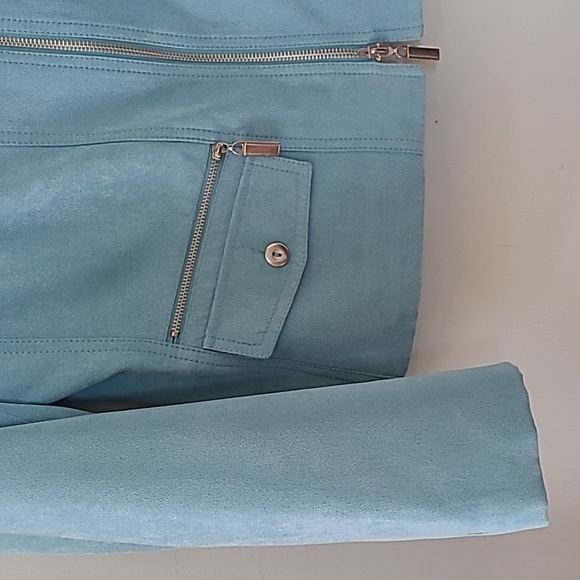 NWOT Conrad C Faux Seude Caribbean Blue Jacket - Picture 2 of 16